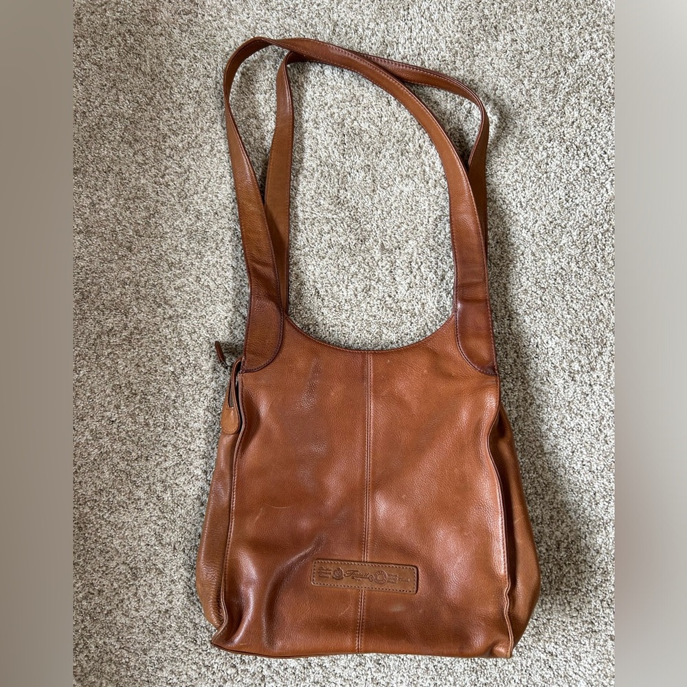 Vintage Fossil Medium Brown Leather Bag